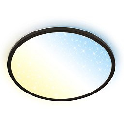 Obrázek pro produkt Slim svítidlo LED panel pr.37,5 cm - 22W, 3000lm, dálkový ovladač, stmívatelné, černá - BRILO