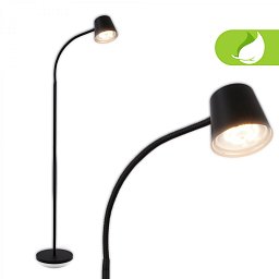 Obrázek pro produkt Cielo LED stojanová bezdrátová lampa, stmívatelná, dotykový vypínač, černá - BRILO