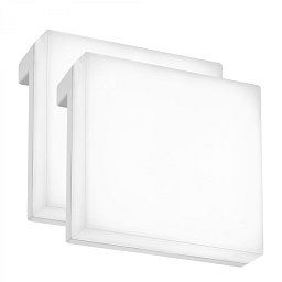 Obrázek pro produkt Aniani 2ks sada LED svítidlo k zrcadlu koupelna, 2 způsoby montáže, se svorkou, bílé - BRILONER