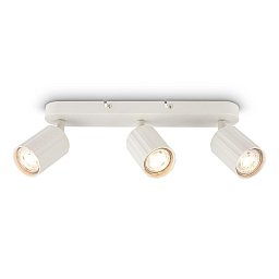 Obrázek pro produkt Skaft stropní bodové svítidlo - GU10 patice, max. 9W, nastavitelné, starobílá, 3-ramenné - BRILONER