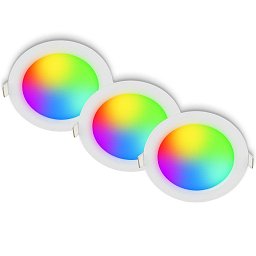 Obrázek pro produkt Fungo vestavné bodové svítidlo 100mm 3ks sada - 7W, 700lm, LED, stmívatelné, IP65, bílé - BRILONER