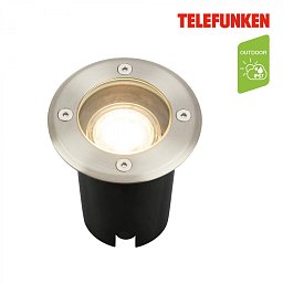 Obrázek pro produkt TELEFUNKEN venkovní svítidlo do země, vodotěsné IP67, tvrzené sklo, GU10 patice, kruhové - BRILONER