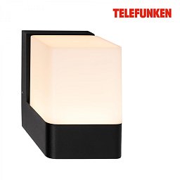 Obrázek pro produkt TELEFUNKEN LED venkovní nástěnné svítidlo, ochrana proti stříkající vodě, kostka, teplá bílá, černá - BRILONER