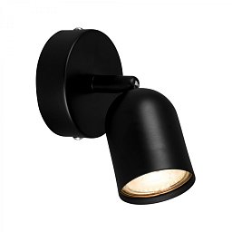 Obrázek pro produkt Nástěnné svítidlo Spot, 8 cm, 1x GU10, max. 9W, černé - BRILO