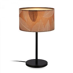 Obrázek pro produkt Mata stolní lampa, dekor s lístky, kávová barva - BRILONER