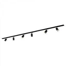 Obrázek pro produkt Lištový systém sada 225 cm - 3x 230V lišta 1-fázová, 6x spot GU10, černá - BRILO