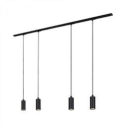 Obrázek pro produkt 1-fázový lištový systém, kompletní sada, 4x LED závěsná svítidla, černá - BRILO
