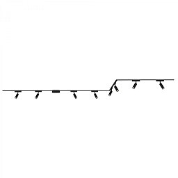 Obrázek pro produkt Luxtrail lištový systém, 8x LED spoty, do U/Z, černá - BRILO