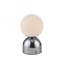 Obrázek pro produkt Kolekce Schöner Wohnen LED bateriové stolní svítidlo RUDI, chrom, nabíjecí přes USB, 3000-6000K - JUST LIGHT