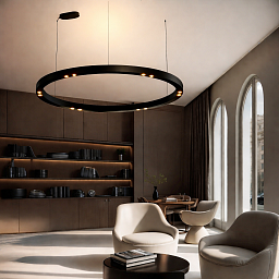 Obrázek pro produkt Závěsné svítidlo BELLAIUP černé 145W 16000lm + 24W 3360lm 3000K - Team Italia