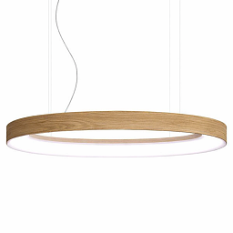 Obrázek pro produkt Závěsné svítidlo LOOP E 1600 LED TW 1800-4000K + RGB + INDIRECT TW 1600x800x150mm 106W + 53W Casambi dekor DW-1878MT dub- LUMILOGY