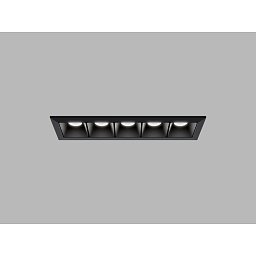 Obrázek pro produkt LED2 Zápustné svítidlo LINEAR II 5, B TRIAC 10W 3000K/3500K/4000K UGR černá - LED2 Lighting