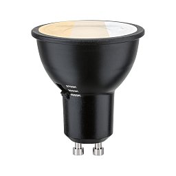 Obrázek pro produkt Standard 230V LED reflektor GU10 Dip Switch 6,9W 2700 - 4000K černá mat - PAULMANN
