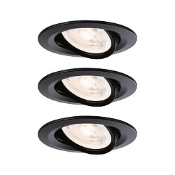 Obrázek pro produkt LED vestavné svítidlo Nova GU10 Flat výklopné 3x4,9W 230V 2700K černá mat - PAULMANN