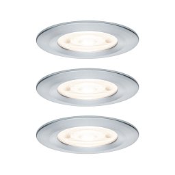 Obrázek pro produkt LED vestavné svítidlo Nova GU10 Flat nevýklopné IP44 3x4,9W 230V 2700K hliník broušený - PAULMANN