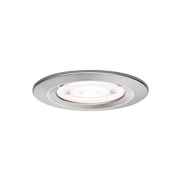 Obrázek pro produkt LED vestavné svítidlo Nova GU10 Flat nevýklopné IP44 4,9W 230V 4000K kov kartáčovaný - PAULMANN