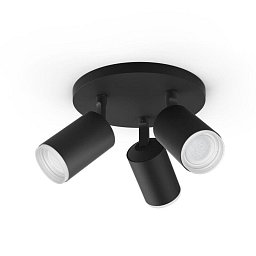 Obrázek pro produkt Hue 50633/30/P7 Hue WACA Fugato bodové LED svítidlo 3x GU10 5,7W 350lm 2000-6500K RGB IP20 černá - PHILIPS