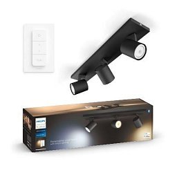 Obrázek pro produkt Hue WA Runner bodové LED svítidlo GU10 3x5W 350lm 2200-6500K IP20, černé + ovladač - PHILIPS