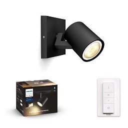Obrázek pro produkt Hue WA Runner bodové LED svítidlo GU10 5W 350lm 2200-6500K IP20 černá +ovladač - PHILIPS