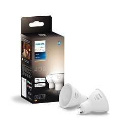 Obrázek pro produkt Hue sada 2x LED žárovka White GU10 4,2W 400lm 2700K CRI80 IP20 - PHILIPS