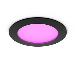 Obrázek pro produkt Hue WCA Slim L zápustné svítidlo LED 12W 930lm 2200-6500K RGB CRI80 17cm kulaté IP44, černé - PHILIPS