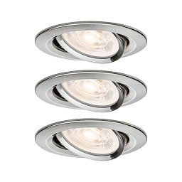 Obrázek pro produkt LED vestavné svítidlo 3-krokové-stmívatelné Nova GU10 Flat výklopné 3x4,9W 230V stmívatelné 2700K kov kartáčovaný - PAULMANN