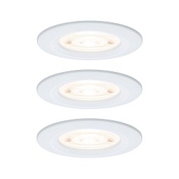 Obrázek pro produkt LED vestavné svítidlo 3-krokové-stmívatelné Nova GU10 Flat nevýklopné IP44 3x4,9W 230V stmívatelné 2700K bílá mat - PAULMANN