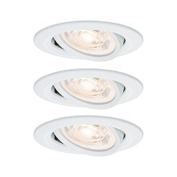 Obrázek pro produkt LED vestavné svítidlo Nova Plus GU10 Flat IP65 93mm 3x4,9W 230V stmívatelné 2700K bílá mat - PAULMANN