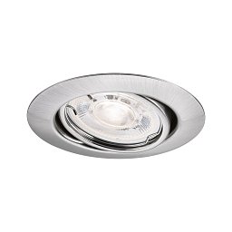 Obrázek pro produkt LED vestavné svítidlo Base GU10 Flat výklopné 4W 230V 2700K kov kartáčovaný - PAULMANN