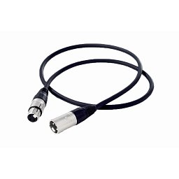 XLR kabel 3-pólový Male/Female Neutrik černý 1m - LIGHT IMPRESSIONS Obrázek pro produkt XLR kabel 3-pólový Male/Female Neutrik černý 1m - LIGHT IMPRESSIONS