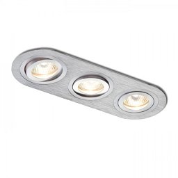 Obrázek pro produkt Zápustné svítidlo BIZZ III výklopná česaný hliník 12V GU5,3 3x50 - RED - DESIGN RENDL