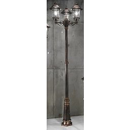 Obrázek pro produkt Venkovní stojanová lampa 3x100W E27,černá měď, IP44,pr. 66cm - ORION