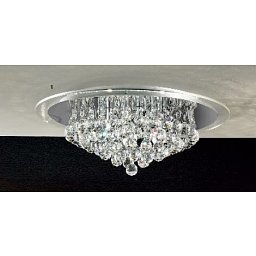 Obrázek pro produkt Stropní svítidlo 6x40W G9 chrom/křištálové závěsy, pr. 50cm - ORION