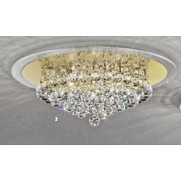 Obrázek pro produkt Stropní svítidlo 6x40W G9 zlato/křištálové závěsy, pr. 50cm - ORION