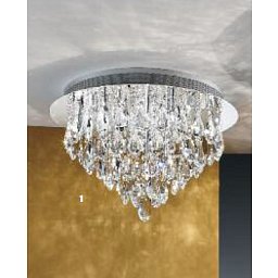 Obrázek pro produkt Stropní svítidlo 9x12V G4 chrom/křišťál K9, průměr 45cm - ORION