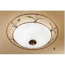 Obrázek pro produkt Stropní svítidlo 2xE14, antik, dekor list, průměr 40cm - ORION
