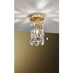 Obrázek pro produkt Stropní svítidlo 1x40W zlato/křišťál "Asfour", průměr 9cm - ORION