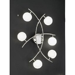 Obrázek pro produkt Stropní svítidlo 6x28W G9 chrom/opál sklo, 70x47cm - ORION