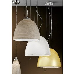 Obrázek pro produkt Závěsné svítidlo 1x75W E27 satin/dekor Aljaška - bílá barva, pr. 39,5cm - ORION