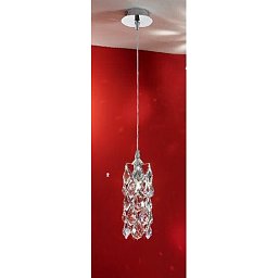 Obrázek pro produkt Závěsné svítidlo 1x40W G9 chrom/křišťál "Asfour", průměr 9cm - ORION