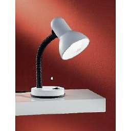 Obrázek pro produkt Stolní lampa 1xE27, bílá barva, výška 33cm, vypínač - ORION