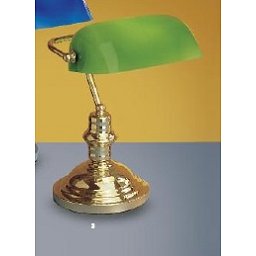 Obrázek pro produkt Stolní lampa 1xE27 mosaz/zelené sklo, výška 35cm - ORION