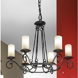 Obrázek pro produkt Závěsné svítidlo 6x40W E14 antik, výška 78cm, průměr 65cm - ORION