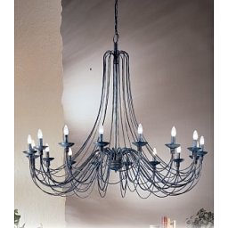 Obrázek pro produkt Závěsné svítidlo 16xE14 antik, průměr 157cm, výška 110cm - ORION