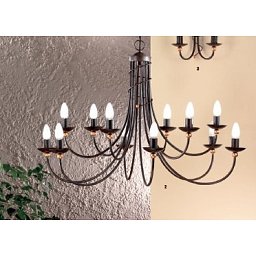 Obrázek pro produkt Závěsné svítidlo 12xE14, antik, průměr 96cm, výška 63cm - ORION
