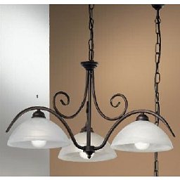 Obrázek pro produkt Závěsné svítidlo 3x60W E27 antik/sklo, průměr 60cm, výška 37cm - ORION