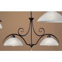 Obrázek pro produkt Závěsné svítidlo 2x60W E27 antik/sklo, délka 71cm, výška 39cm - ORION