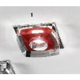 Obrázek pro produkt Vestavné svítidlo 1x50W MR16 sklo/červená, 9x9cm - ORION