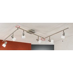 Obrázek pro produkt Stropní svítidlo 6x40W G9 satin, průměr skla 5,5cm, délka 180cm - ORION