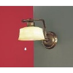 Obrázek pro produkt Nástěnné svítidlo 1xE14 antik/sklo, výška 12,5cm - ORION